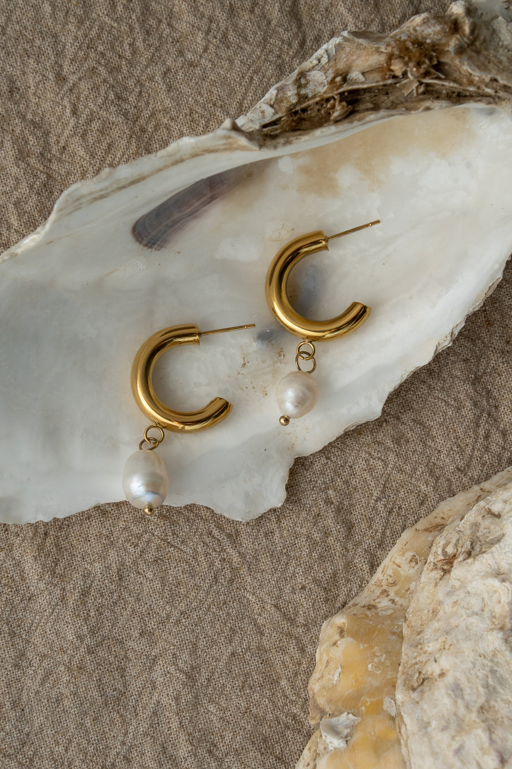 Freshwater Pearl Hoop Earrings