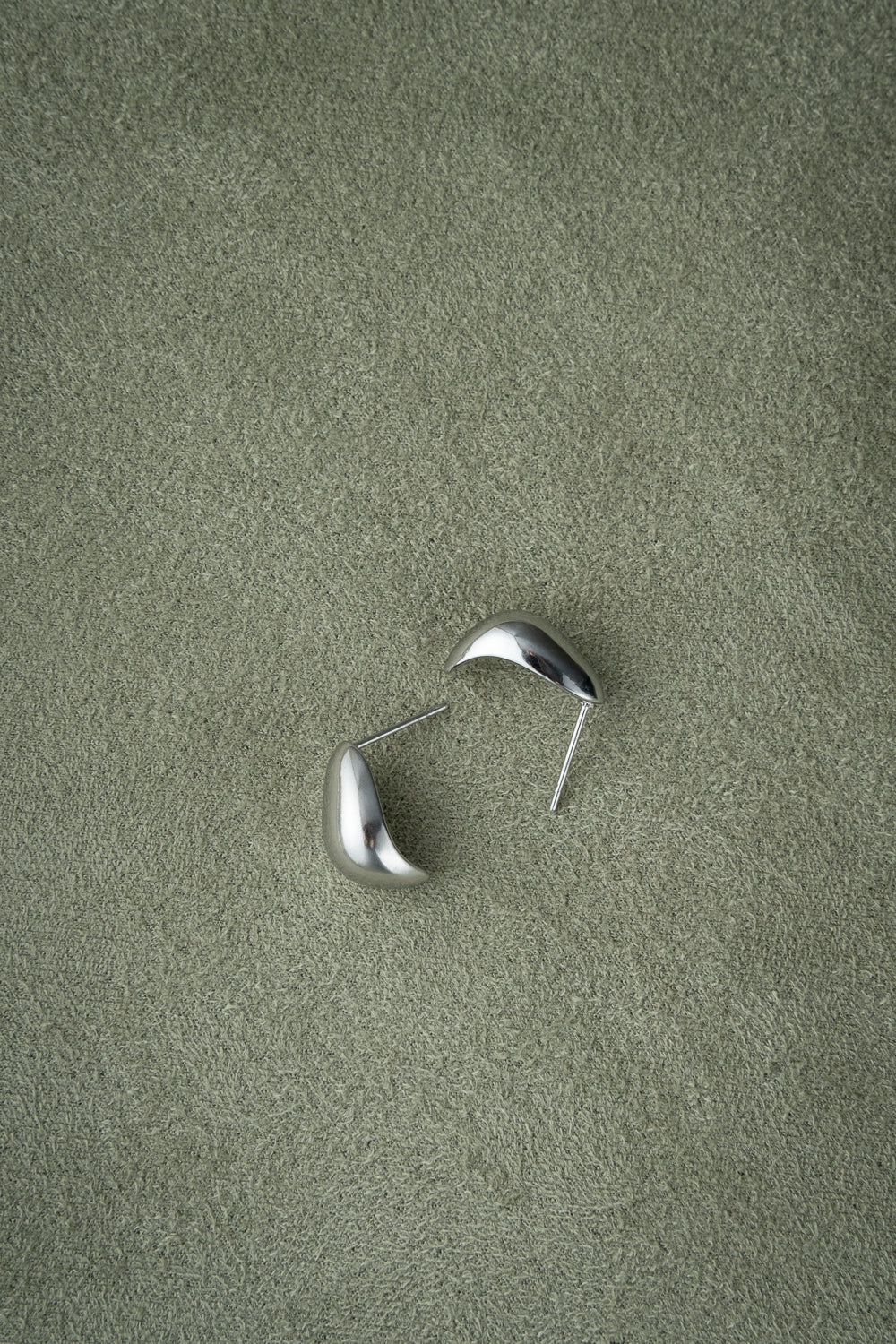 Silver Pebble Stud Earrings
