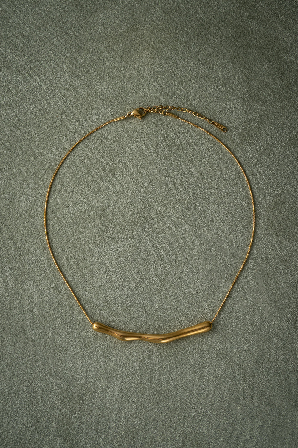 Gold Organic Bar Necklace