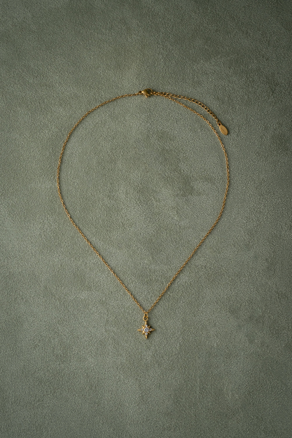 Gold Star Zircon Necklace