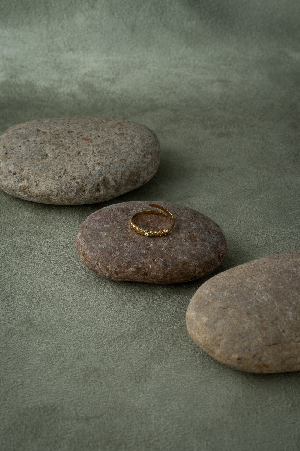 Adjustable Gold Zircon Band Ring