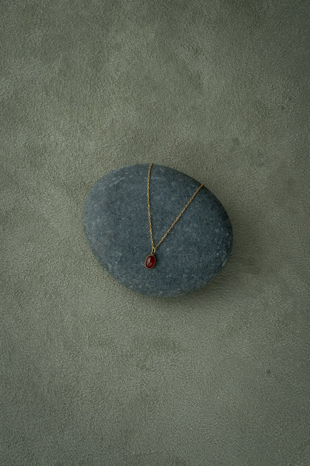 Red Agate Pendant Necklace