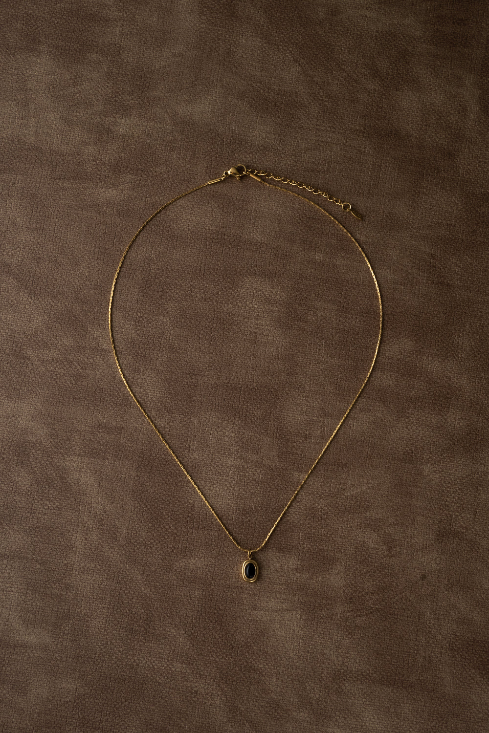 Black Agate Pendant Necklace