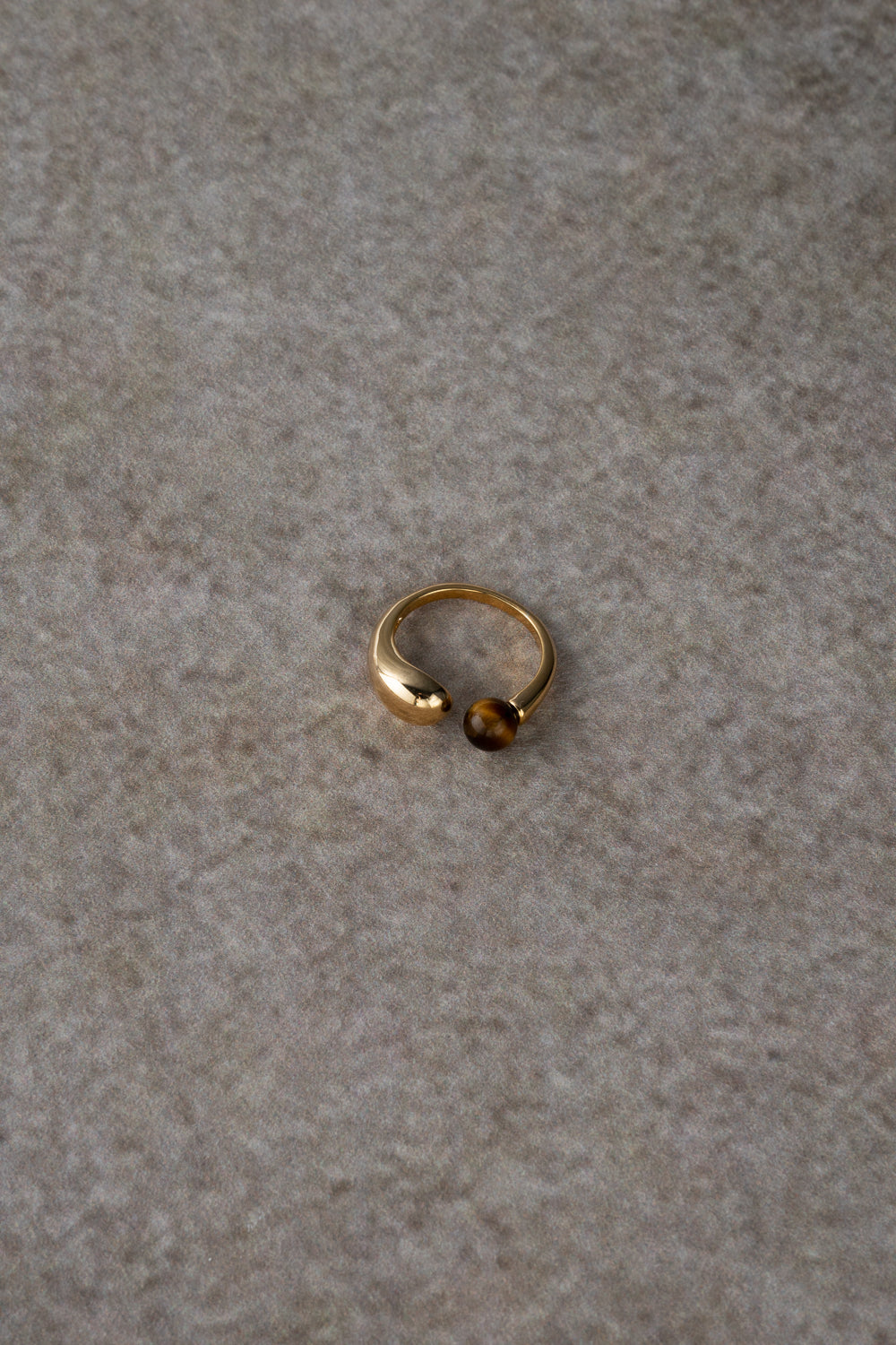 Adjustable Tiger Eye Ring