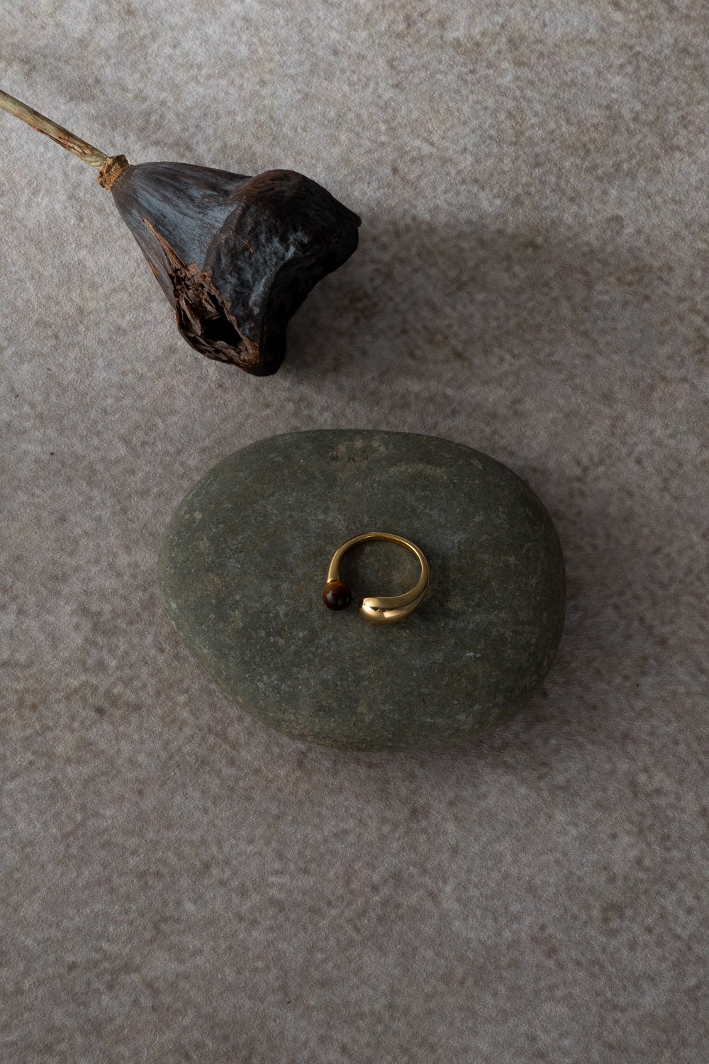 Adjustable Tiger Eye Ring