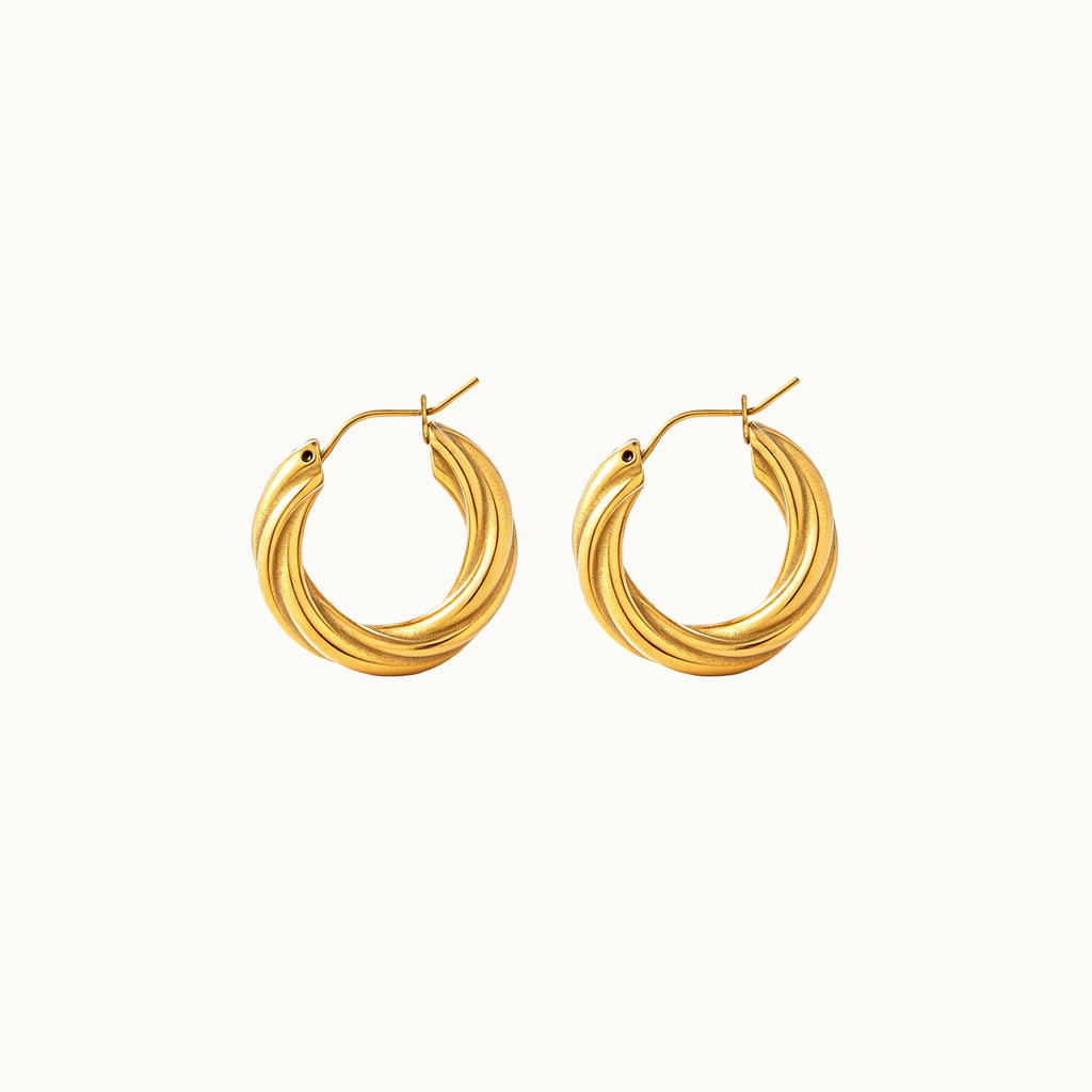 Gold Chunky Hoop Earrings