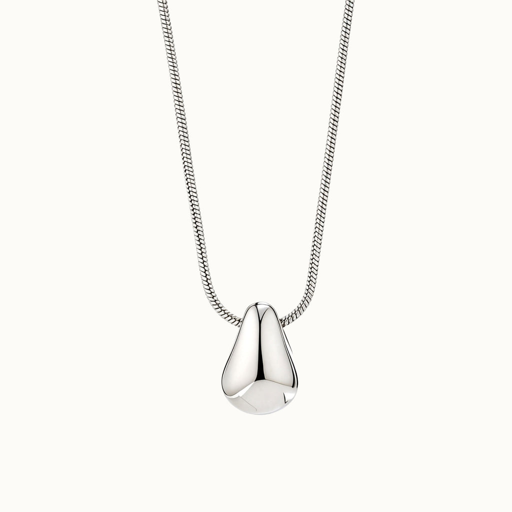 Silver Water Drop Long Necklace