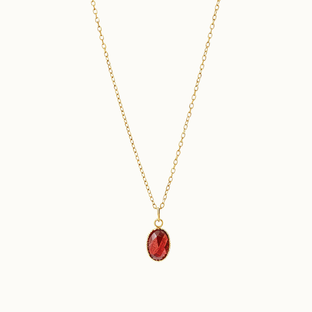 Red Agate Pendant Necklace