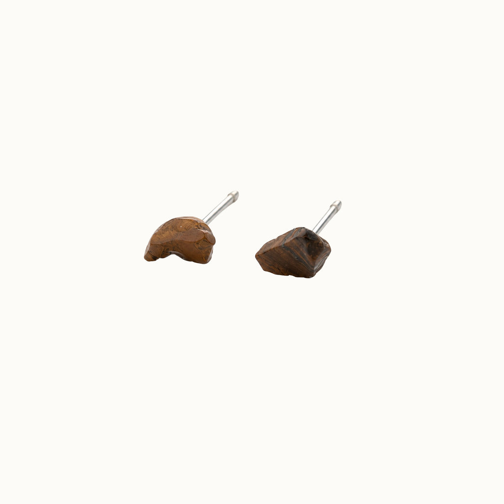 Tiger Eye Stud Earrings