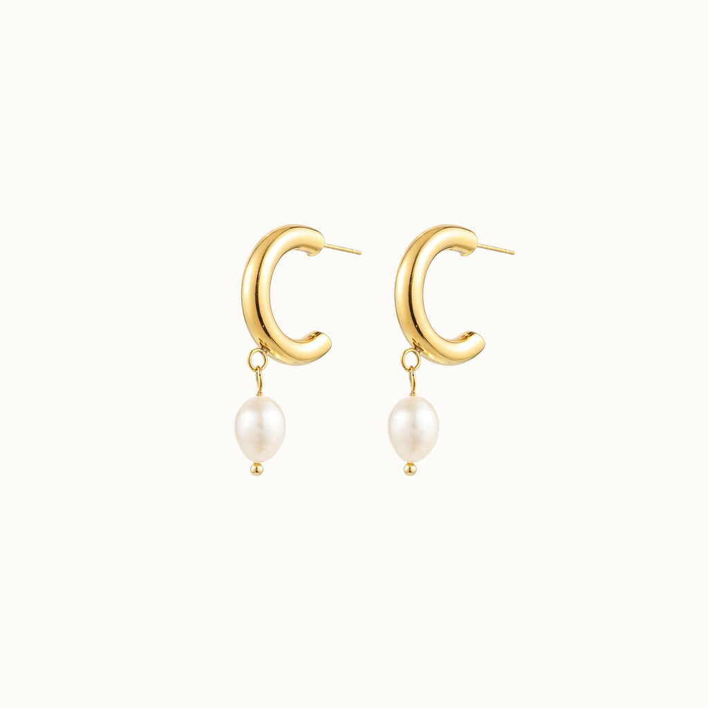 Freshwater Pearl Hoop Earrings