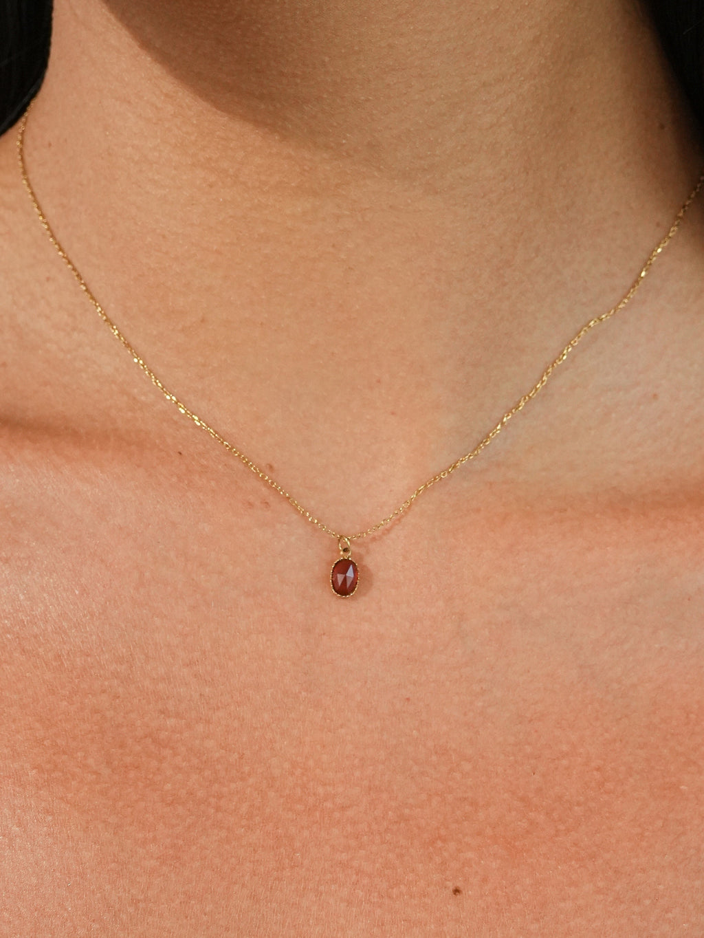 Red Agate Pendant Necklace
