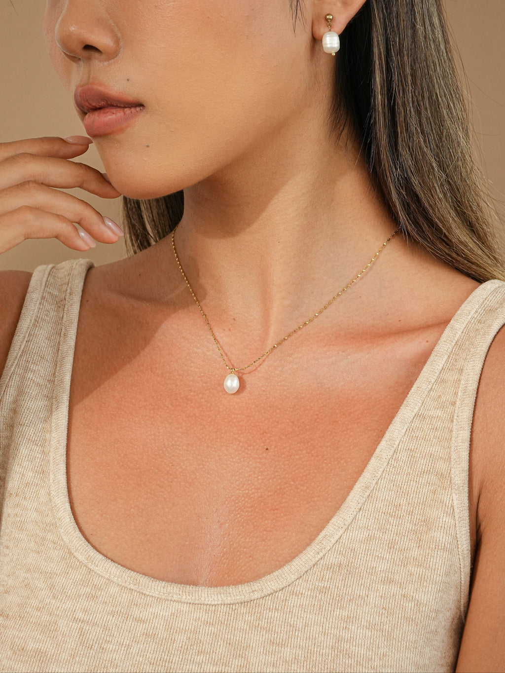 Freshwater Pearl Drop Necklace