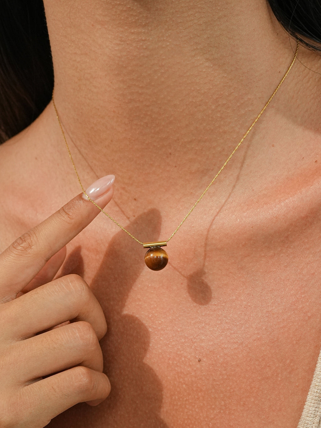 Tiger Eye Bar Nacklace