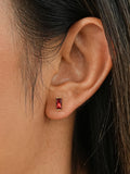 Red Zircon Stud Earrings