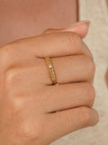 Adjustable Gold Zircon Band Ring