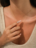 Gold Zircon Pendant Necklace