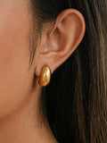 Gold Minimalist Chunky Stud Earrings