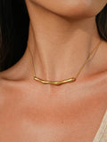 Gold Organic Bar Necklace