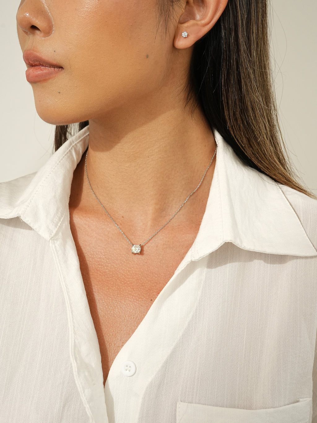 1.5ctw Moissanite Sliver Necklace