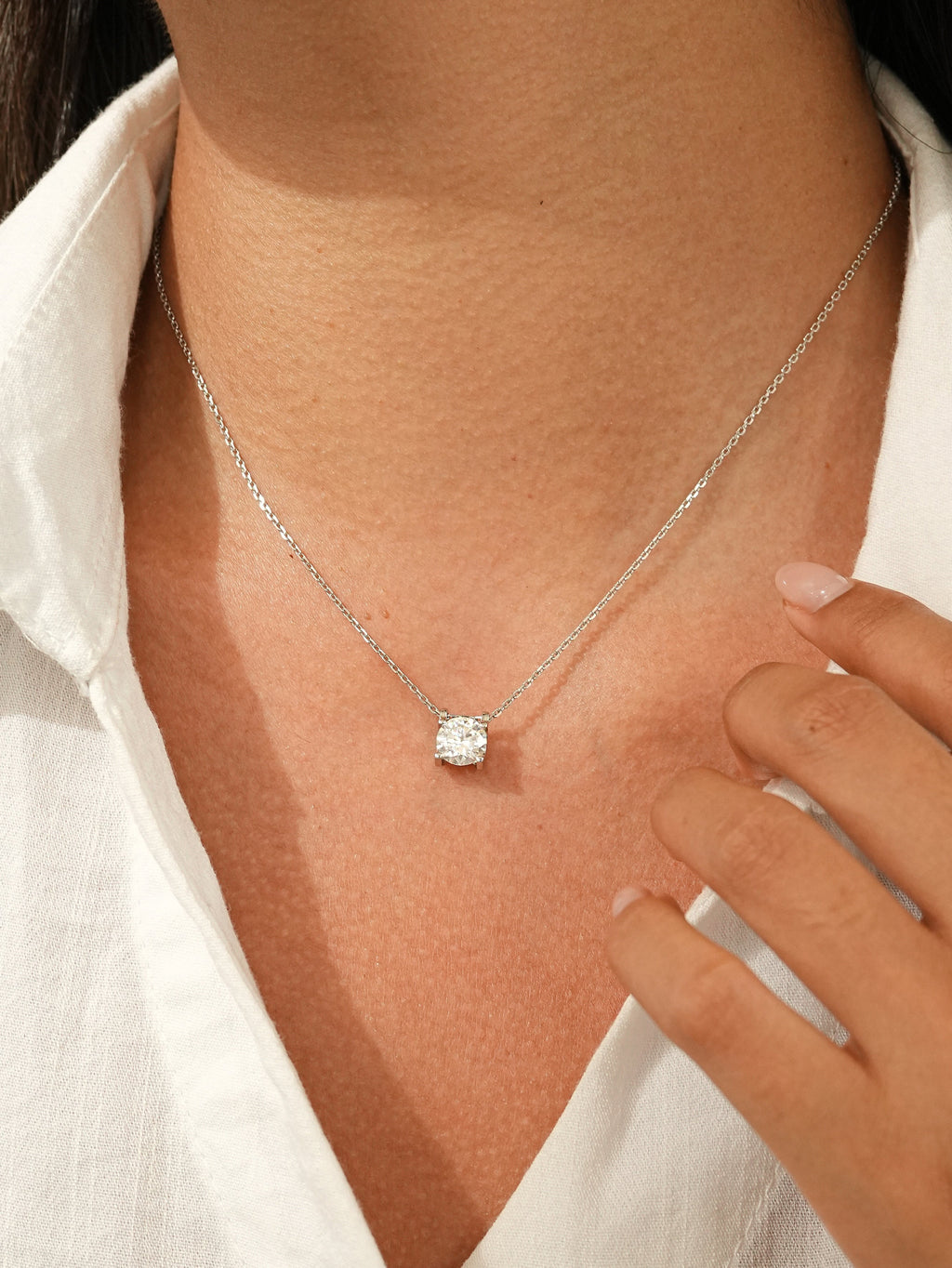 1.5ctw Moissanite Sliver Necklace