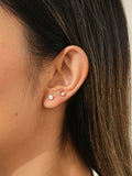 Moissanite Solitaire Stud Earrings