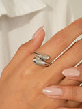 Silver Organic Open Ring