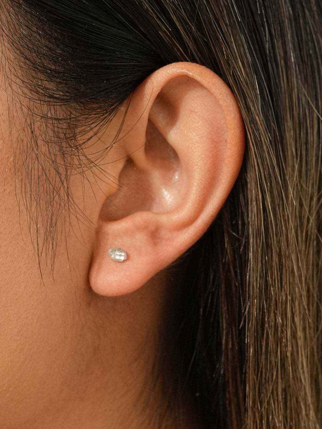 Clear Quartz Stud Earrings