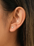 Clear Quartz Stud Earrings